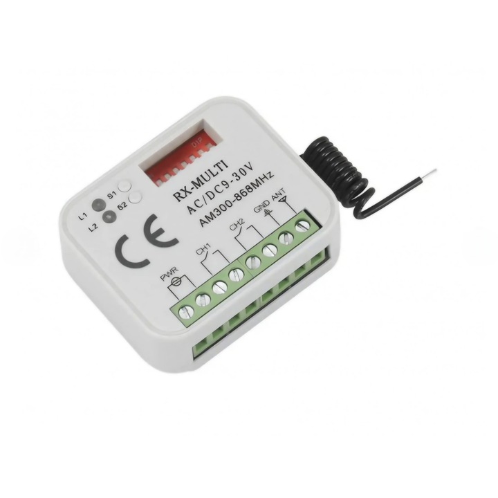 Receptor Acces Control MBong RX-Multi, 300-868 Mhz, 2 Canale, 12-30V AC/DC