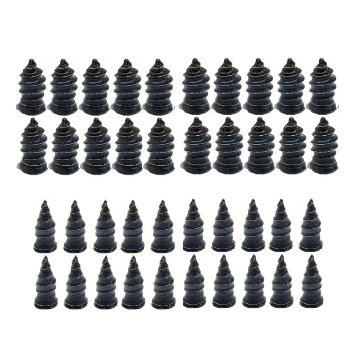 Kit 40 suruburi reparat anvelope auto, moto, bicicleta, trotineta, 2 marimi, otel, cauciuc