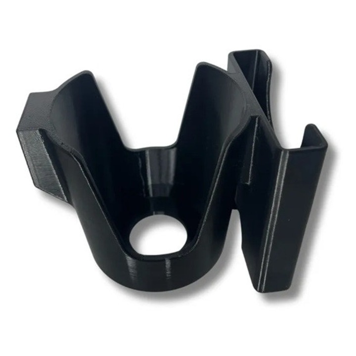 Suport pahar și telefon carucior Dual Stax, 3D imprimat din PET-G, negru, compatibil cu carucioarele Cybex