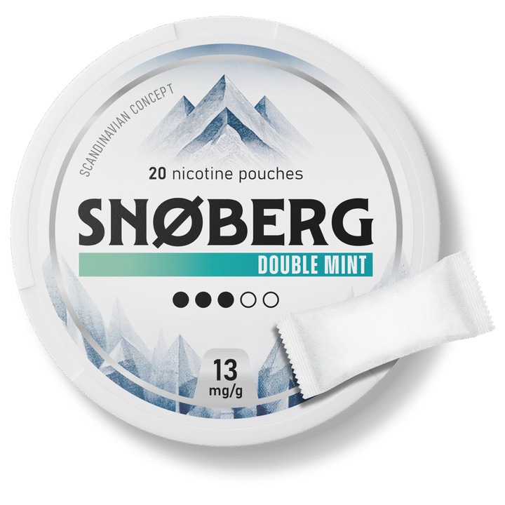 Pliculete cu nicotina Snoberg, Double Mint, medie, 20 bucati