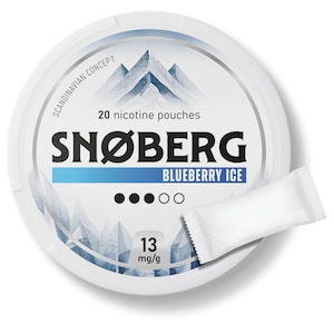 Pliculete cu nicotina Snoberg Blueberry Ice, 20 pliculete, tarie medie, format slim