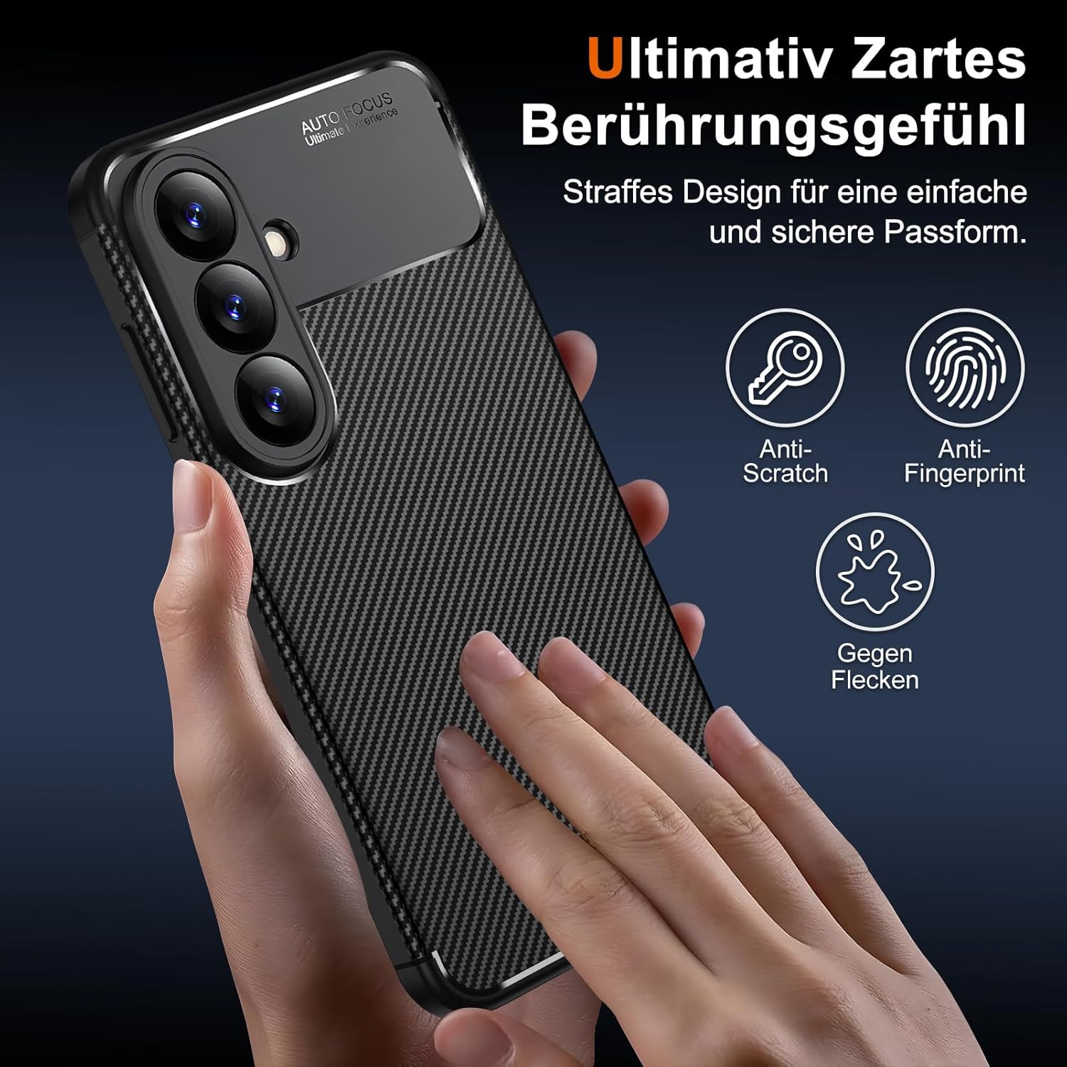 Husa Alc Mobile auto focus carbon compatibila cu Samsung Galaxy S26 Plus