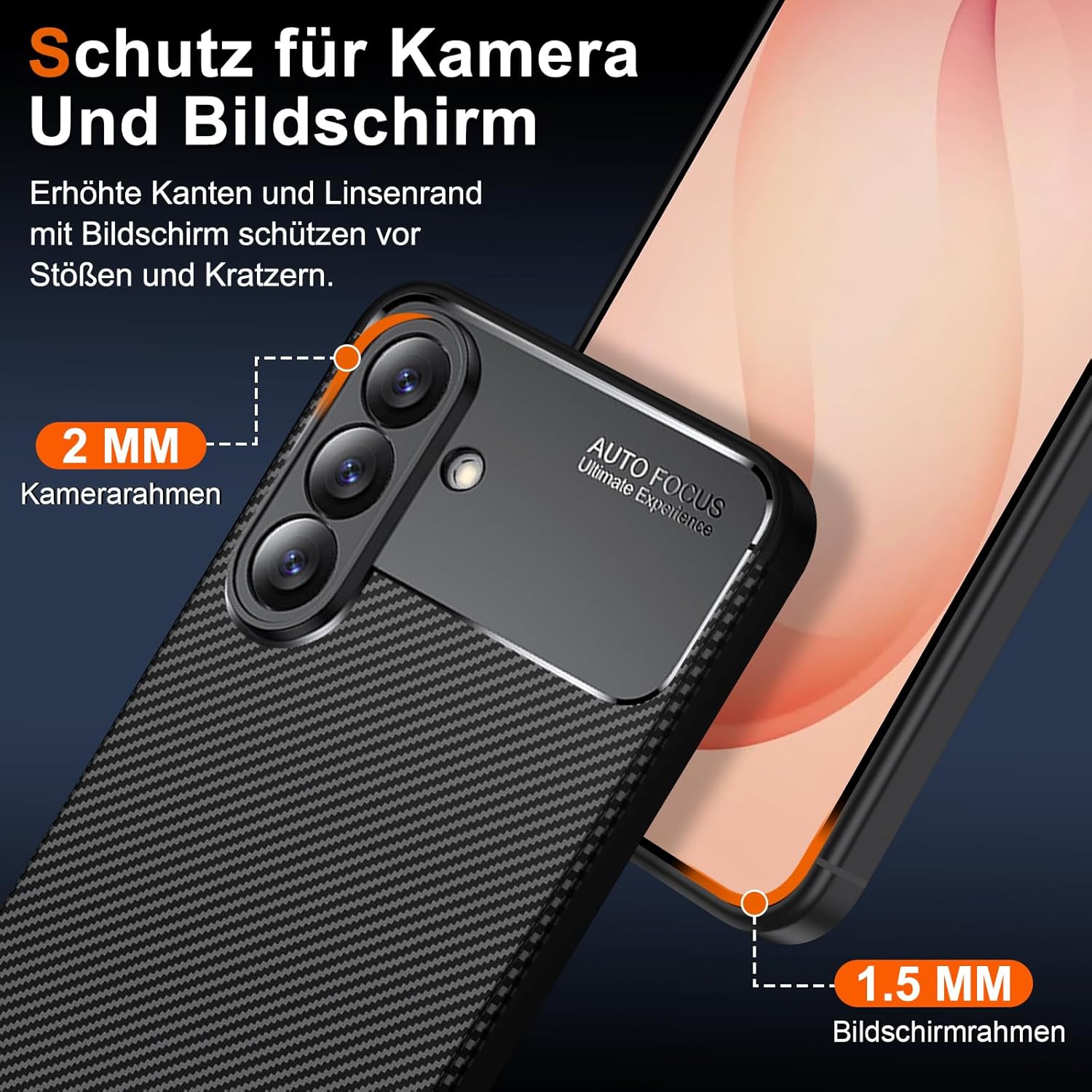 Husa Alc Mobile auto focus carbon compatibila cu Samsung Galaxy S26 Plus