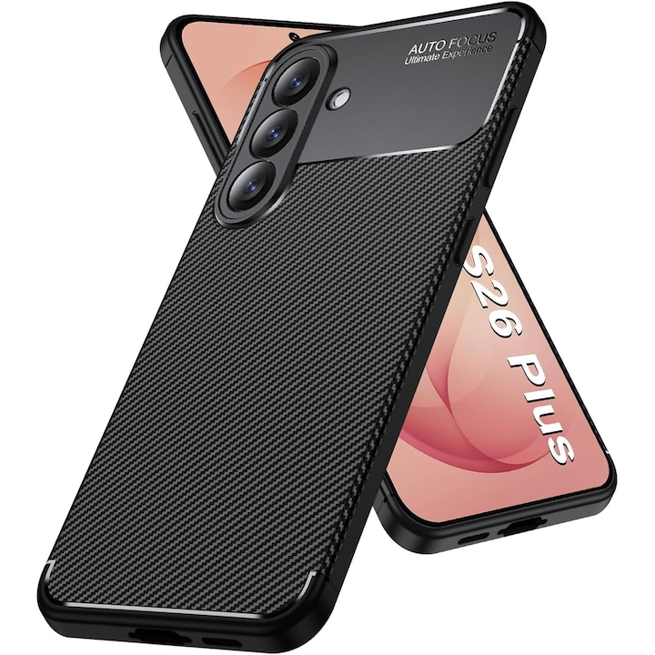 Husa ALC MOBILE Auto Focus Carbon, negru, TPU, pentru Samsung Galaxy S26 Plus