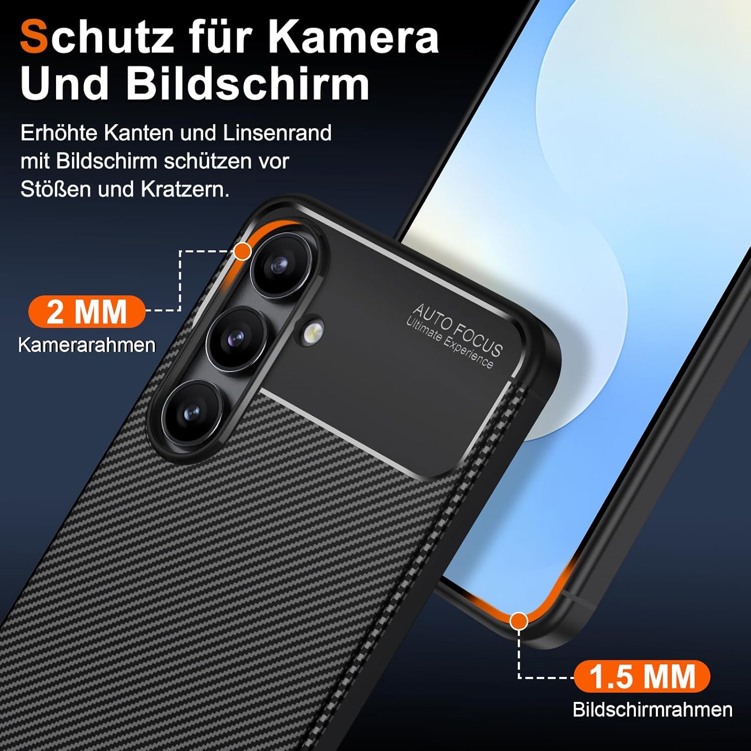 Husa Alc Mobile auto focus carbon compatibila cu Samsung Galaxy S25 Fe