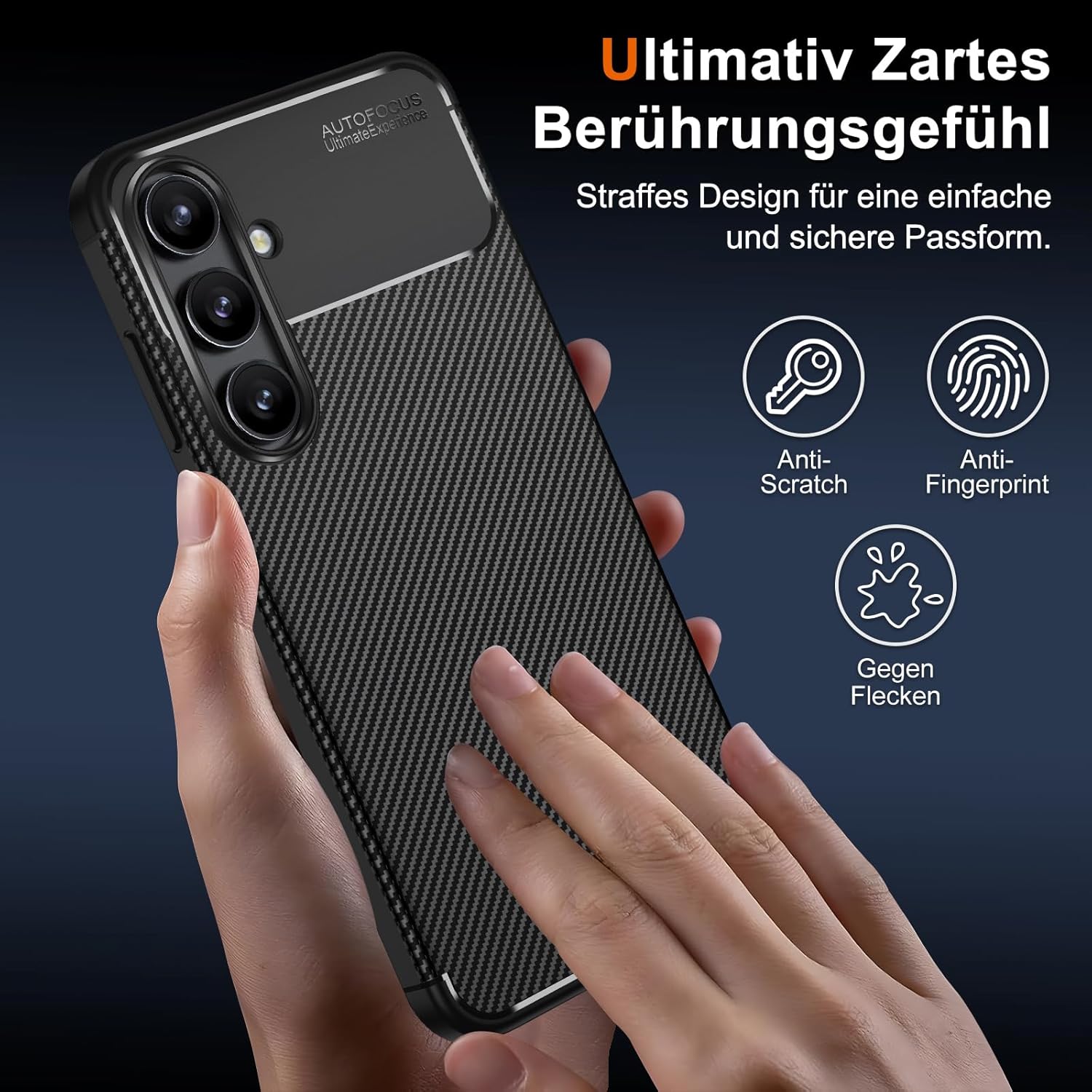 Husa Alc Mobile auto focus carbon compatibila cu Samsung Galaxy S25 Fe