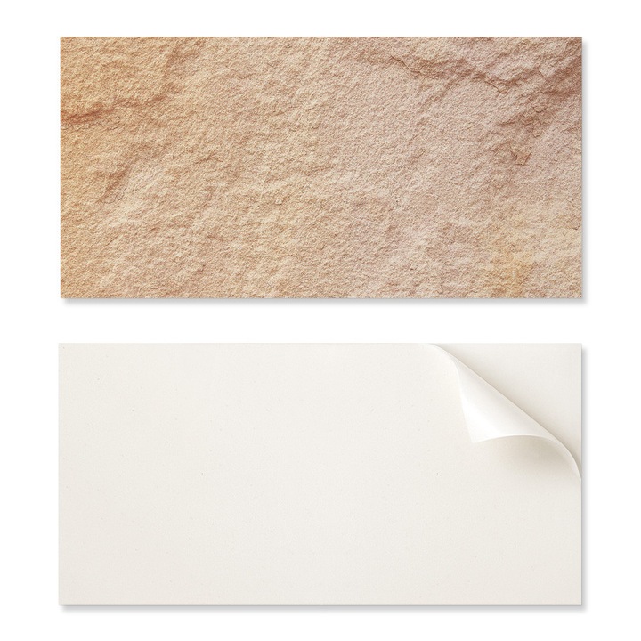 Set 10 placi decorative Vinilice Coloray, Textura Naturala, 40x20cm, 1,6mm, Multicolor