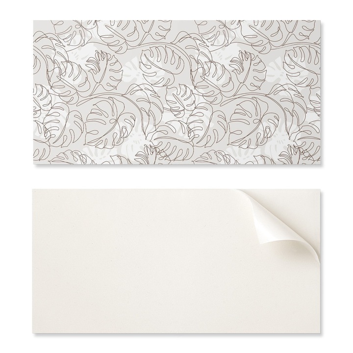 Coloray dekorációs csempe szett 10 darab, levél minta, 40x20cm, nedvességálló, intenzív színek