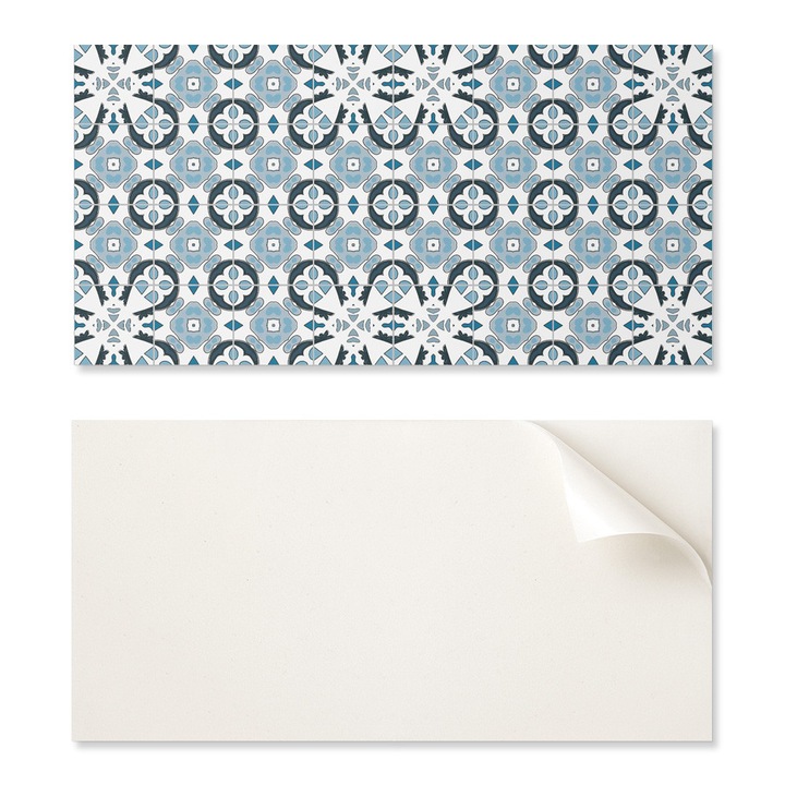 Set 10 placi decorative Vinilice Coloray, 40x20cm, geometric, rezistente la umiditate