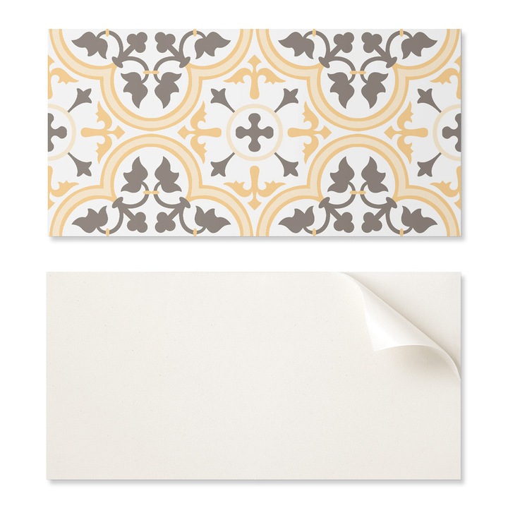 Set 6 placi decorative autoadezive Coloray, PVC, rezistente la umiditate