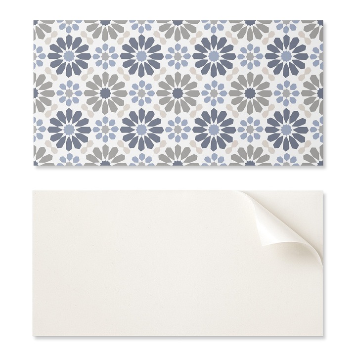 Stickere decorative Coloray set 10 buc, vinil, model floral, 40x20cm, 1,6mm