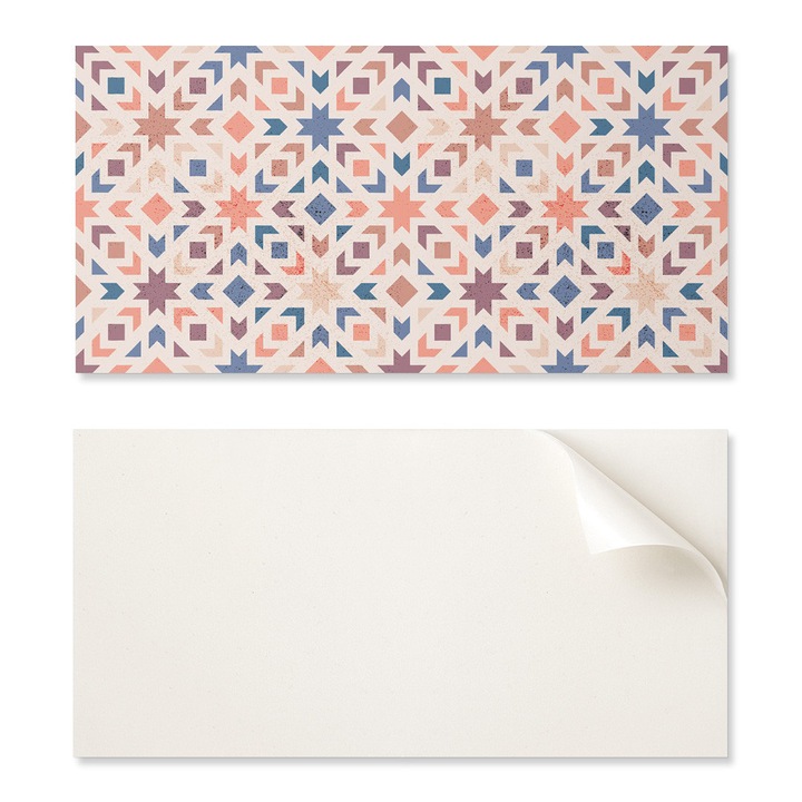 Coloray öntapadós dekoratív csempekészlet, PVC, nedvességálló