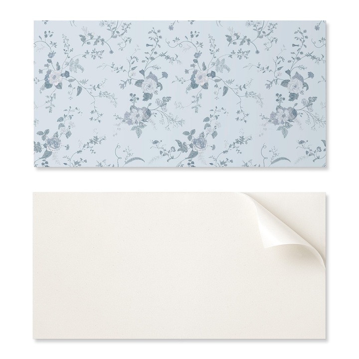 Placi de perete autoadezive din vinil pentru interior, model floral pe fundal 10x40x20 cm