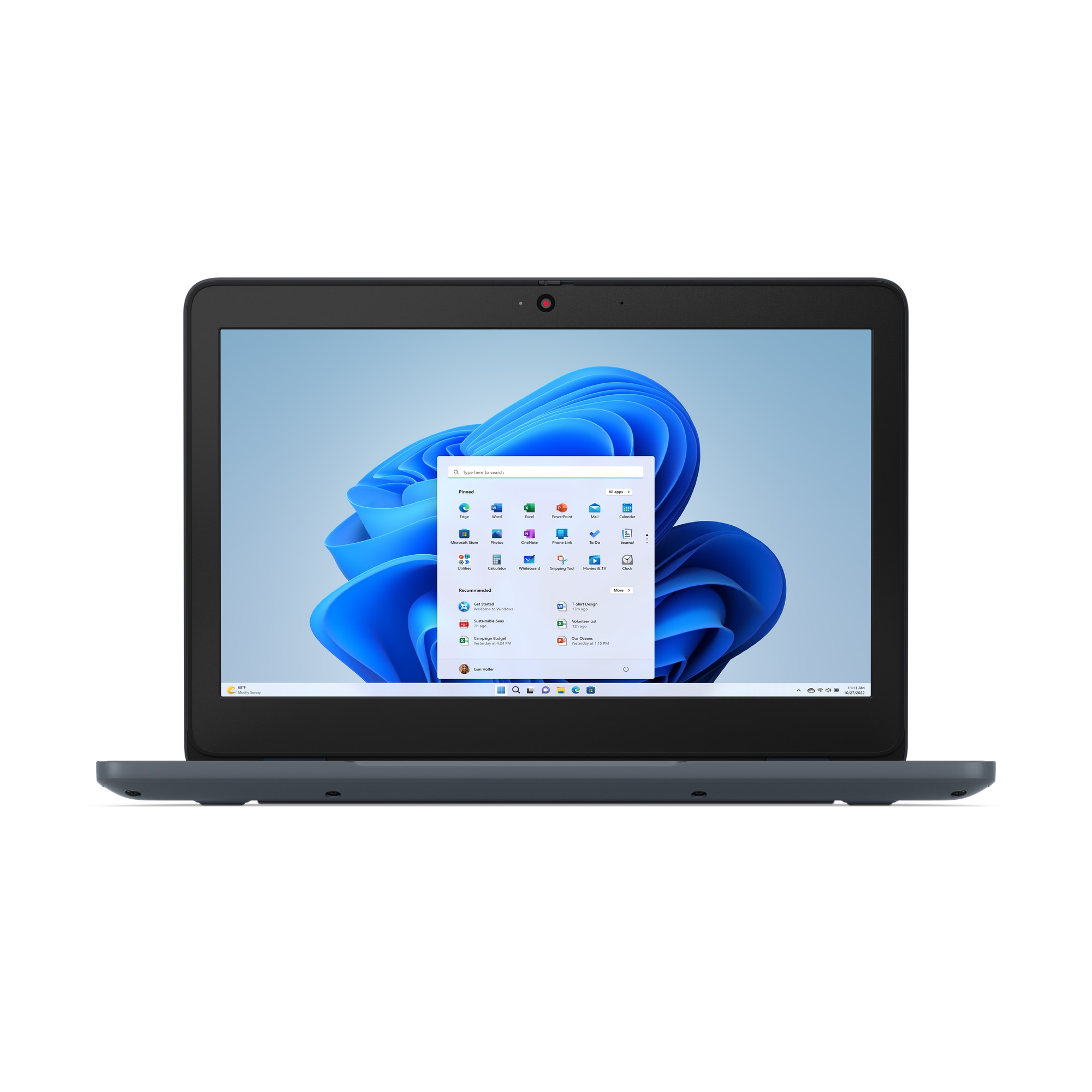 Laptop Lenovo 100w Gen 5 (Intel), 11.6" HD IPS, Intel N150 4-core, 8GB DDR5, 256 GB SSD m2 PCIe, Intel Graphics, Windows 11 Pro, 1.23kg Slate Grey