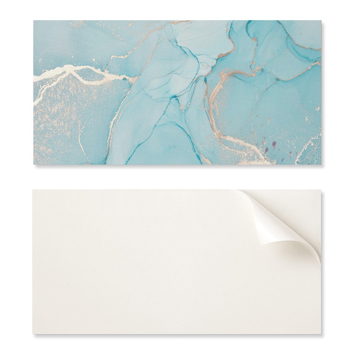Set de Placi de Vinil pentru Pardoseala Model Abstract Fluid 10x40x20 cm