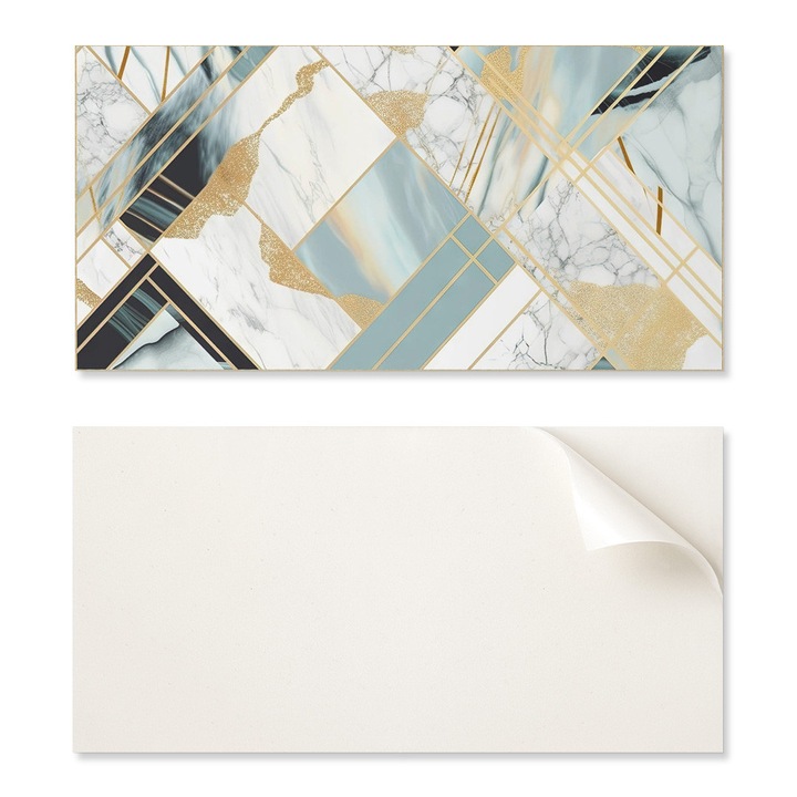 Coloray dekoratív csempe szett 6 db, márvány geometria, 60x30cm, 1,6mm, nedvességálló