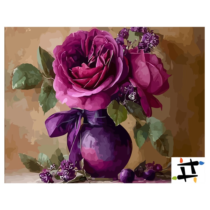 Комплект картина по номера „Забравена светлина“ 6537, памучно платно на дървена рамка, 40x50 см, картина със скица, 3 четки и акрилна боя