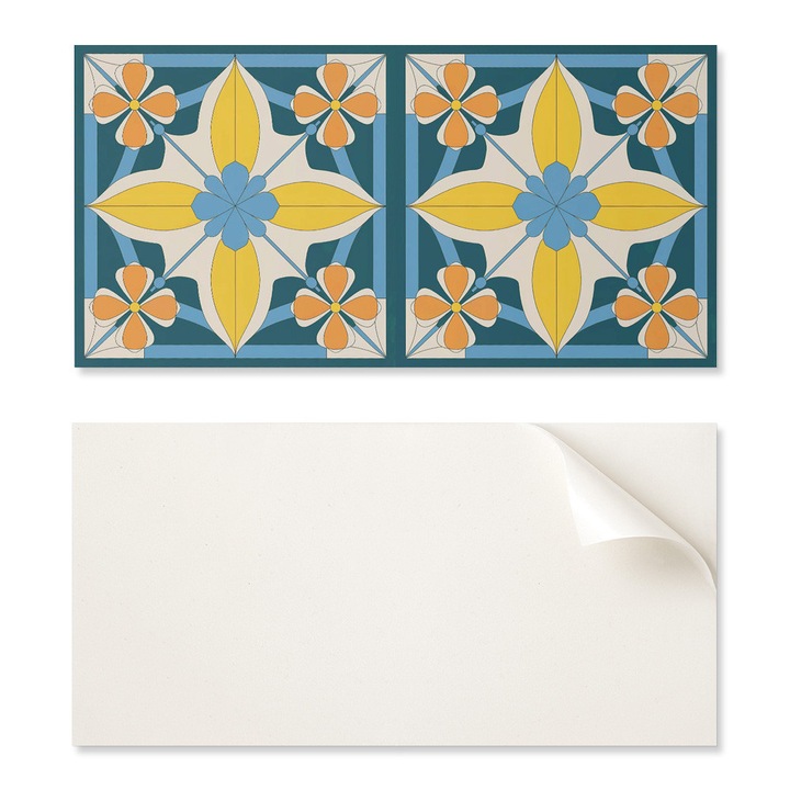 Coloray Dekoratív Tányérkészlet, 6 darabos, 60x30cm, többszínű, nedvességálló