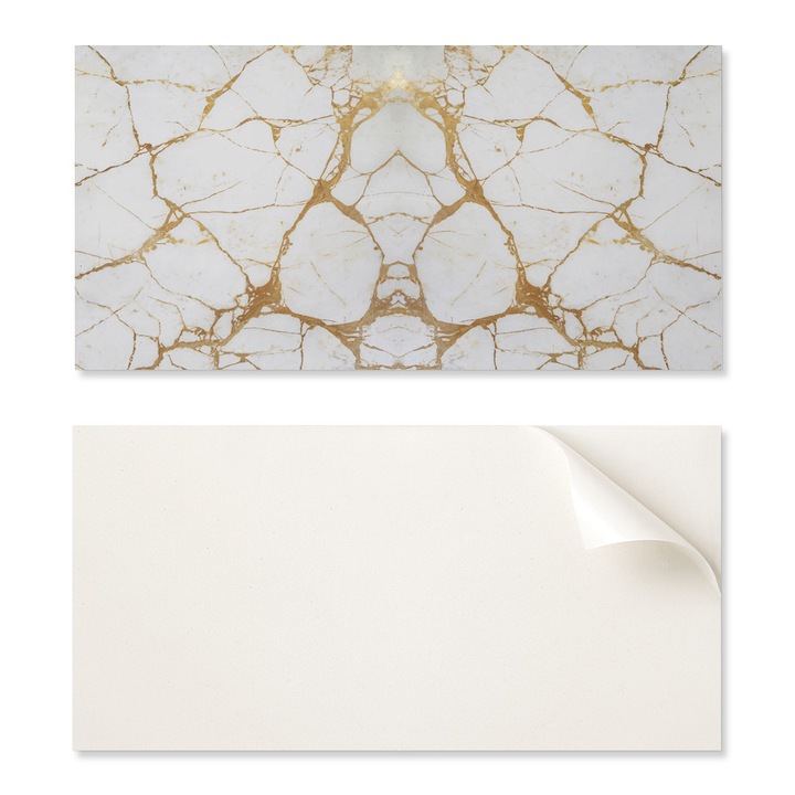 Set stickere decorative Coloray marmura eleganta 10x40x20 cm, 10 bucati, rezistente la umiditate