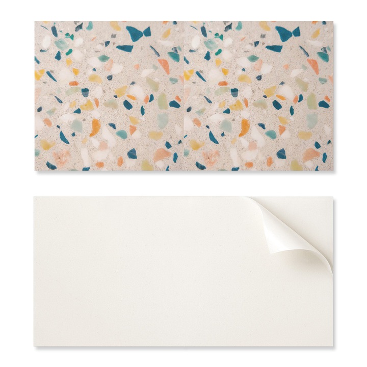 Set stickere decorative Coloray, 10 bucati, 40x20cm, PCV, rezistente la umiditate, culori intense