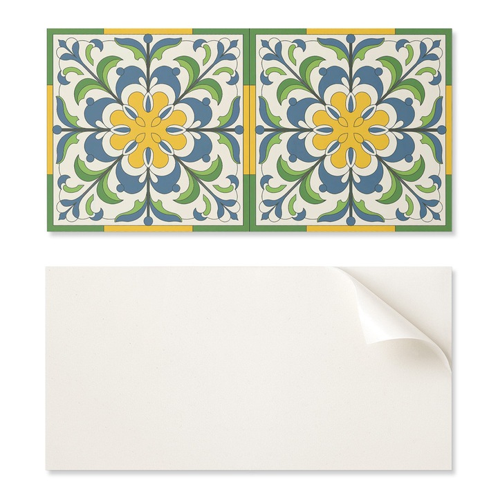 Coloray dekoratív csempe szett 10 db, 40x20cm, többszínű, nedvességálló