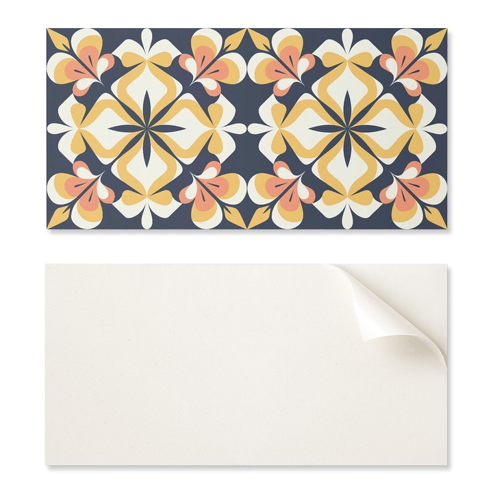 Coloray dekorációs táblakészlet 6 db, geometrikus, 60x30cm, többszínű