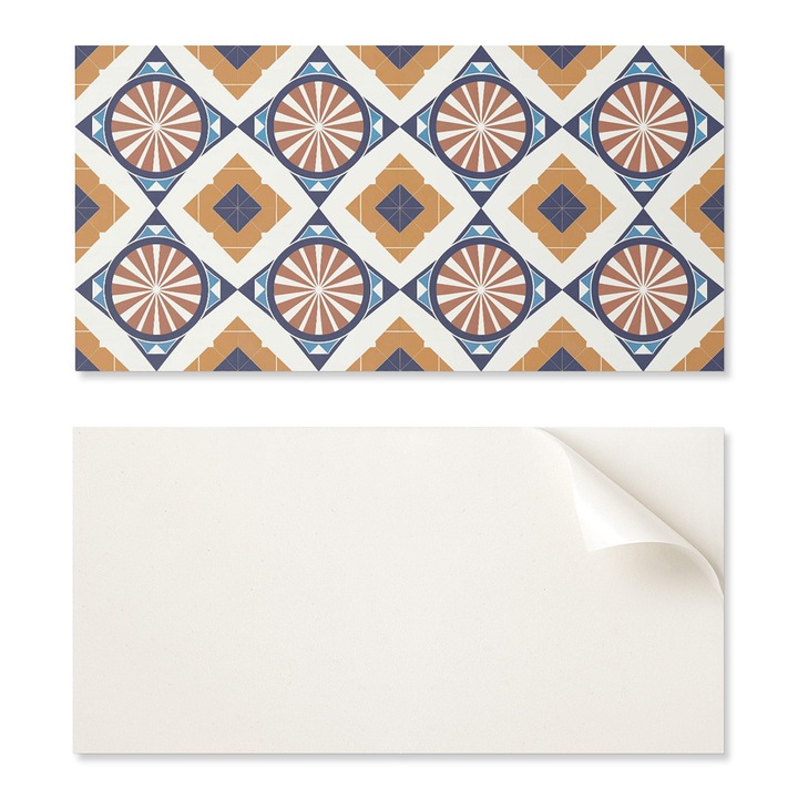 Coloray dekorációs táblakészlet, 6 db, geometrikus, többszínű, 60x30cm, 1,6mm