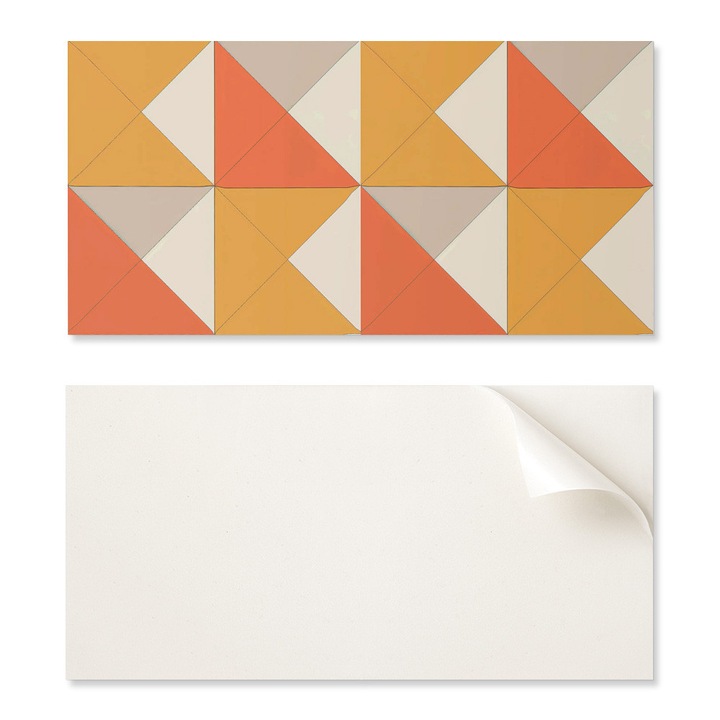 Coloray dekorációs táblák, 6 db-os készlet, geometriai, 60x30cm, többszínű, 1,6mm