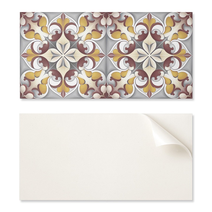 Coloray öntapadós díszpanel, virágminta, 100x50cm, 1,6mm, nedvességálló