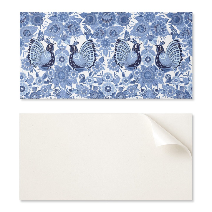 Stickere decorative Coloray set 10 buc, model cu pasari si flori, multicolor, 40x20cm