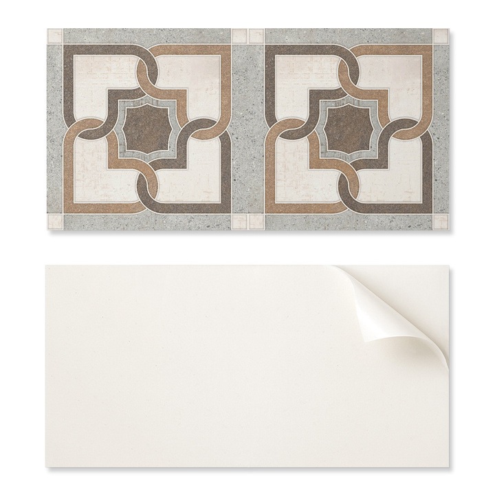 Set 10 placi decorative, Coloray, model geometric, 40x20cm, 1,6mm, vinil