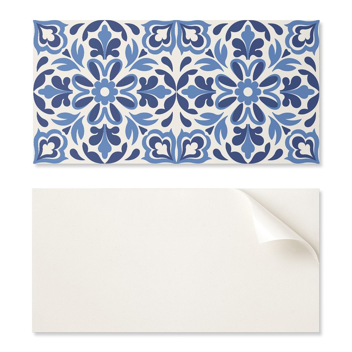 Dekoratív öntapadós tapéta panel, Coloray, virágmintás, 120x60cm, nedvességálló