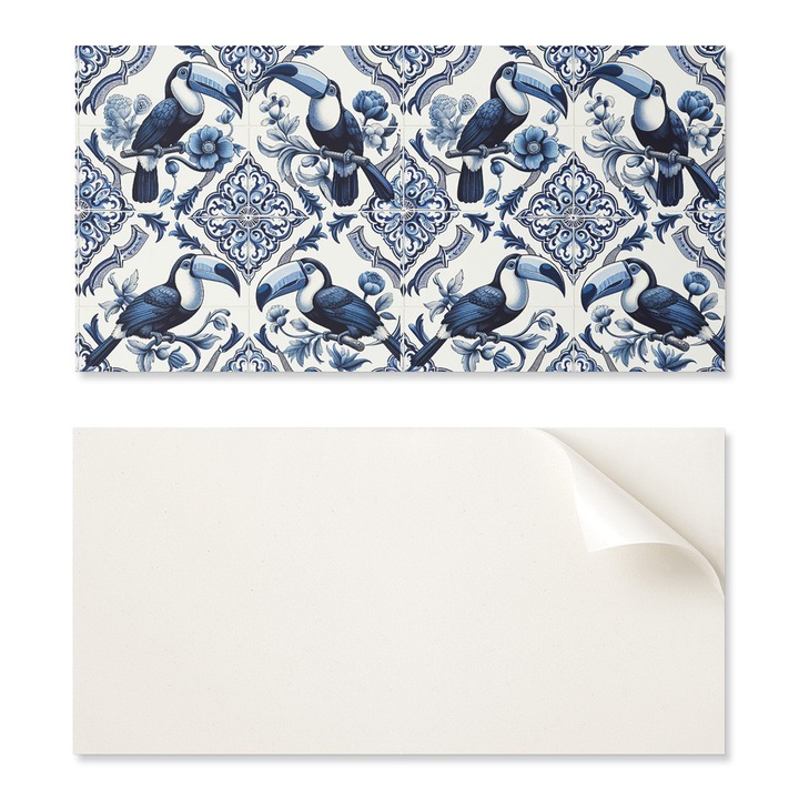 Stickere decorative Coloray set 6 bucati, 60x30cm, PVC, rezistente la umiditate, culori intense