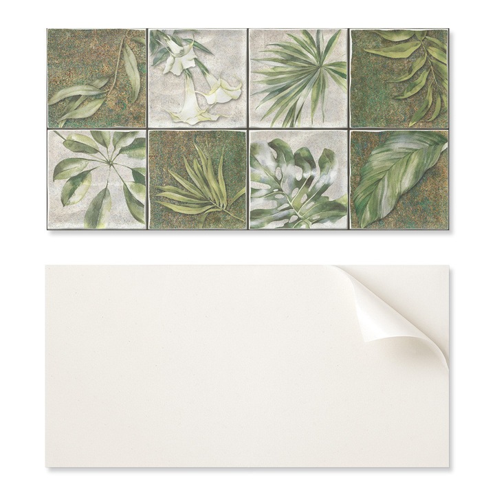 10 db Dekoratív csempe, PVC, Coloray, Mozaik mintával, 40x20cm, Nedvességálló