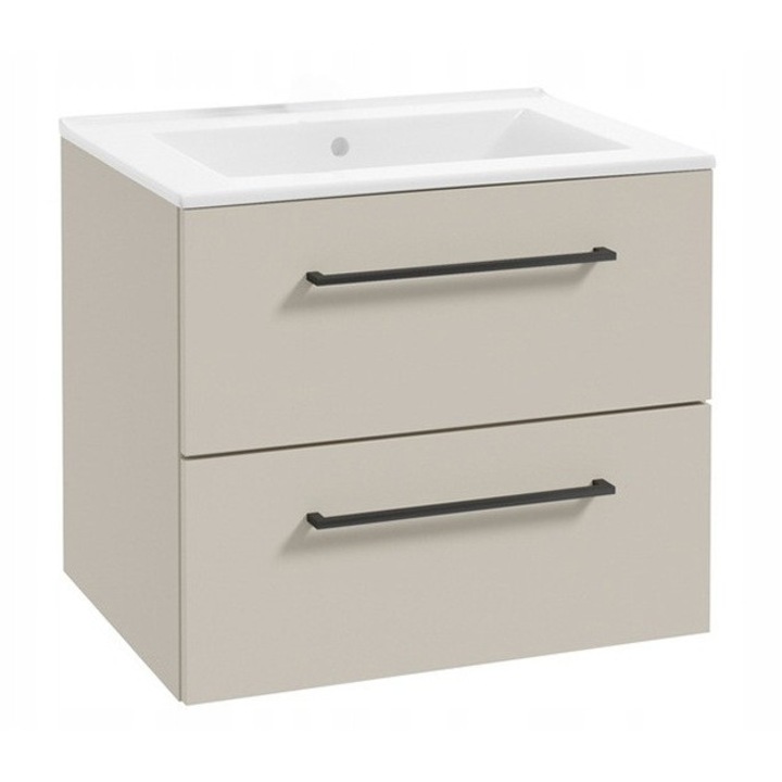 Dulap baie, DomoDomo, dulap cu lavoar suspendat, 60x50cm, 2 sertare