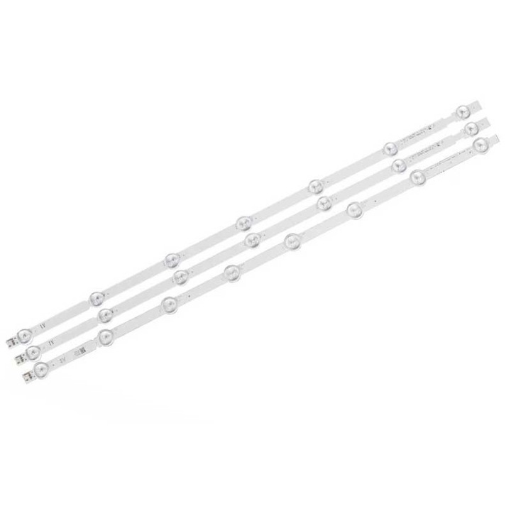 Bareta LEDuri LG 32inch, set 3 buc, 7+8 LED, 630mm
