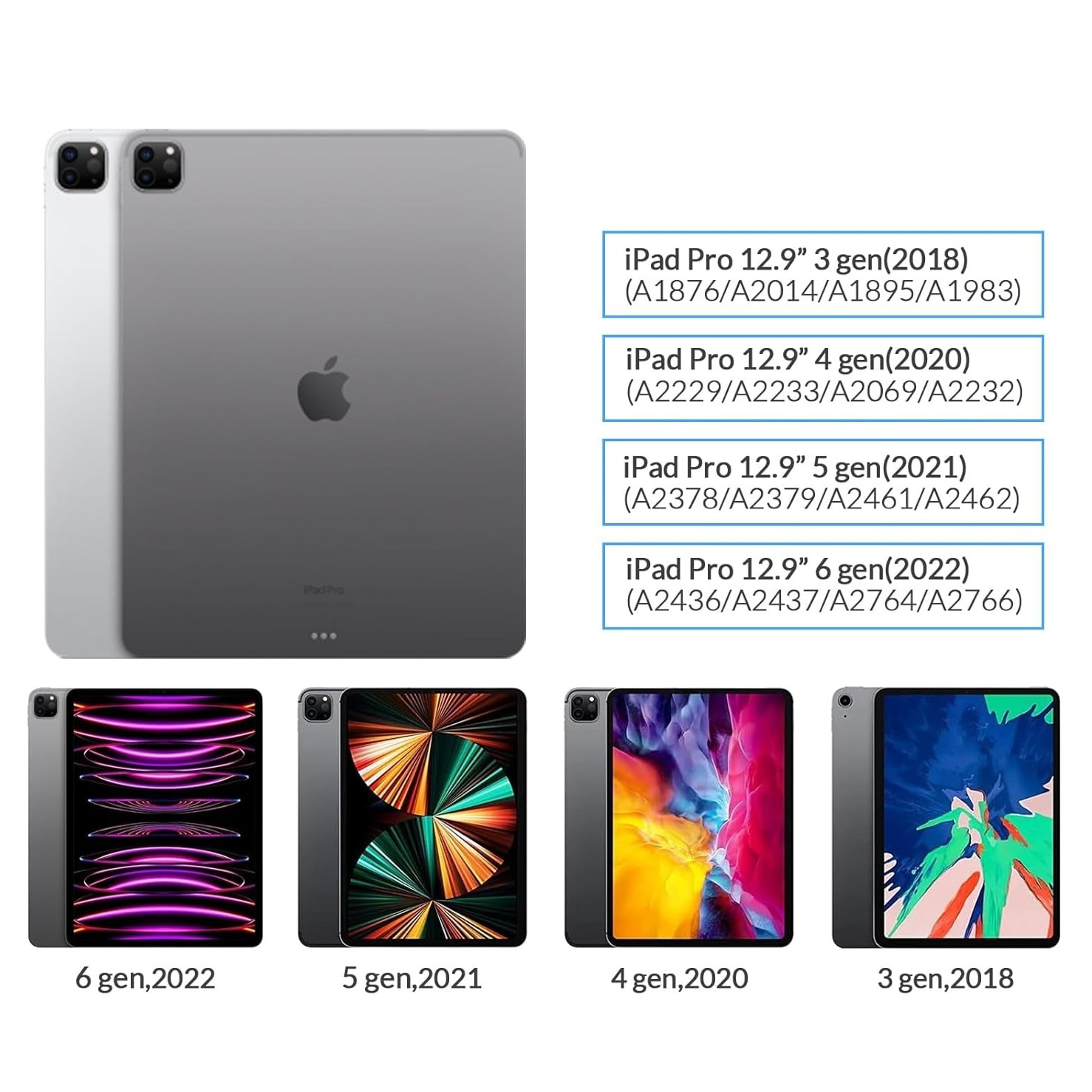 Husa tableta cu tastatura si touchpad pentru iPad Pro 12.9, model Rii HL129, design elegant, dimensiuni compacte
