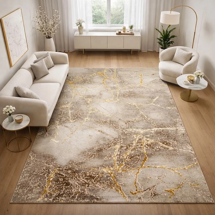 Covor 200 x 300 cm Imperial Effect Gresie Beige Gold, 12 mm, 2450 g/m²