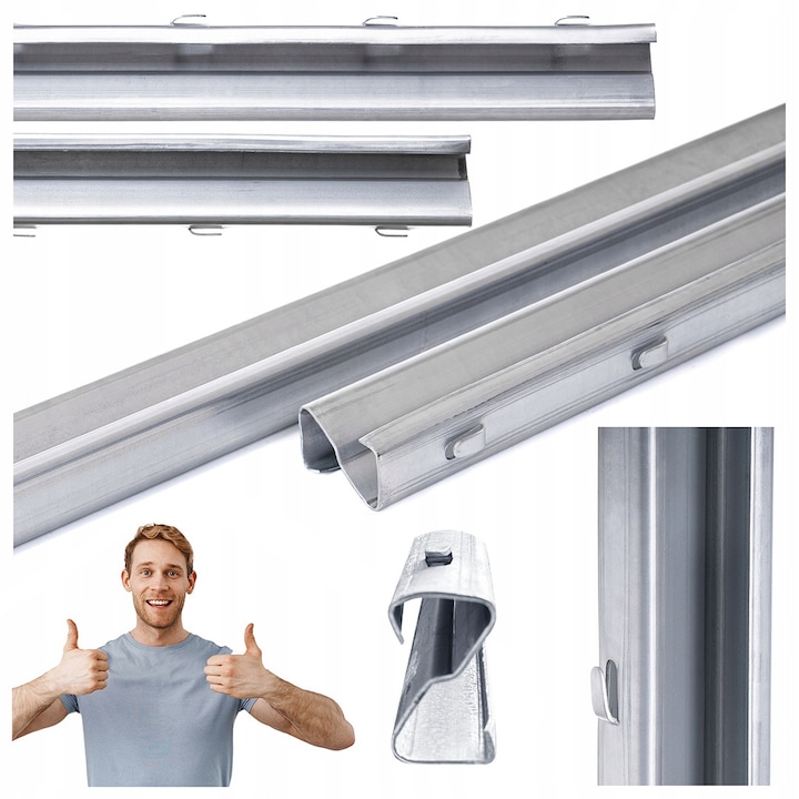 Stalpi gard plasa forestiera JAN Tip Z, galvanizati, 2.5m x 2.0mm, set 6 bucati