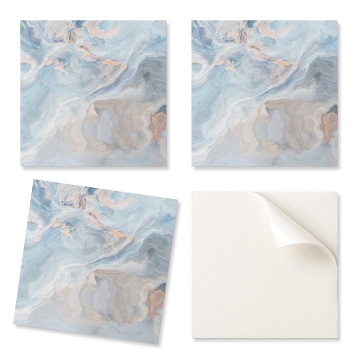 Set 20 Placi PVC Coloray, 20x20cm, Abstractie, Rezistente la Umiditate