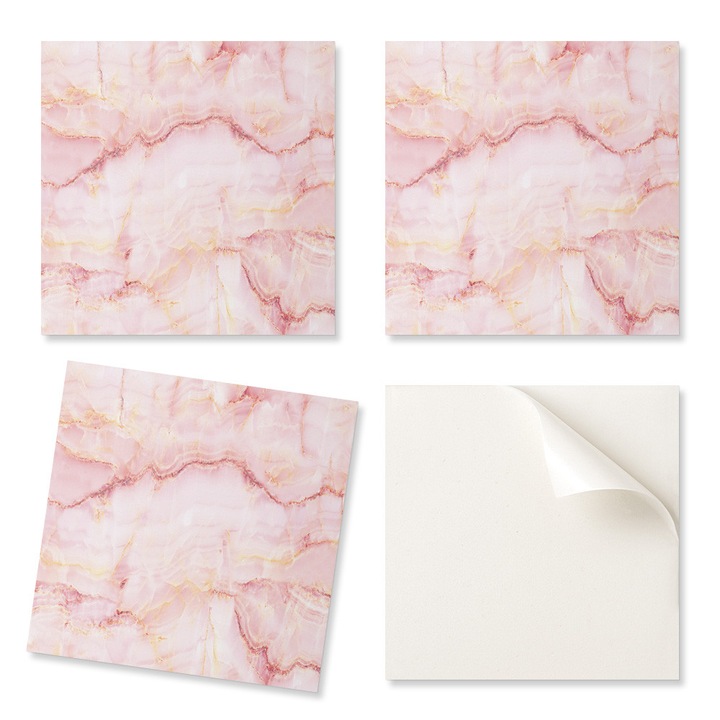 Set stickere decorative Coloray, marmura, 50x50cm, 4 bucati