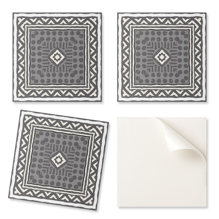 Coloray Dekoratív Matrica Készlet, geometriai, 4 darab, 50x50cm, többszínű