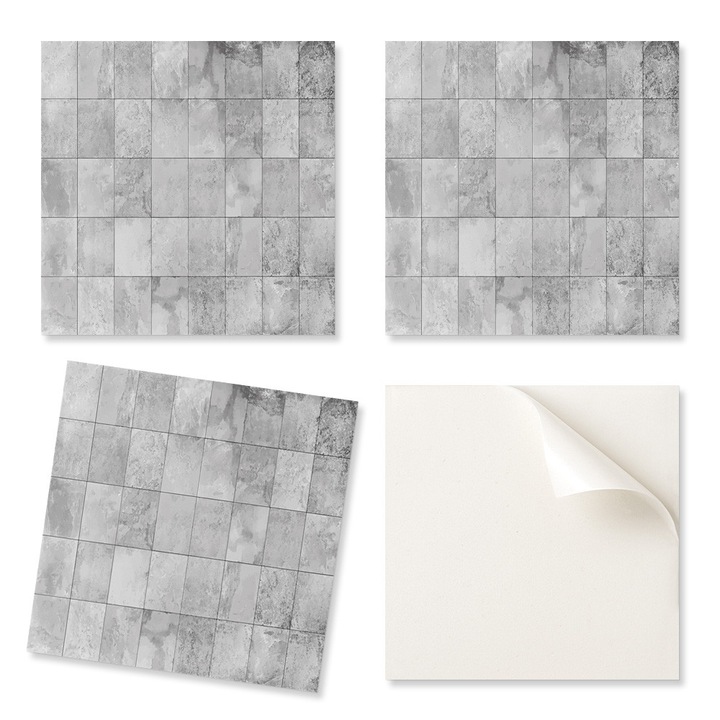 Coloray dekoratív csempe szett 20 darab, 20x20cm, szürke, nedvességálló