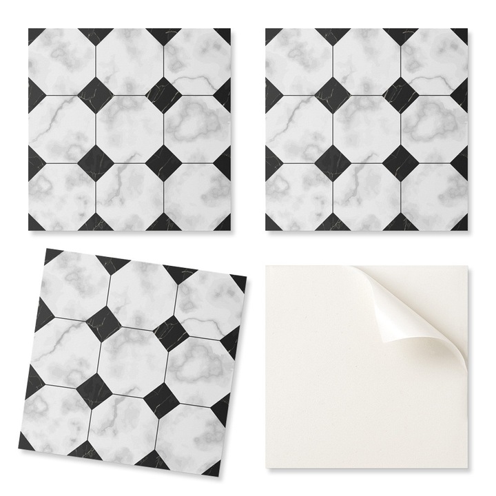 Coloray 9 db-os vinyl padlólap, 30x30 cm, nedvességálló, sima színek