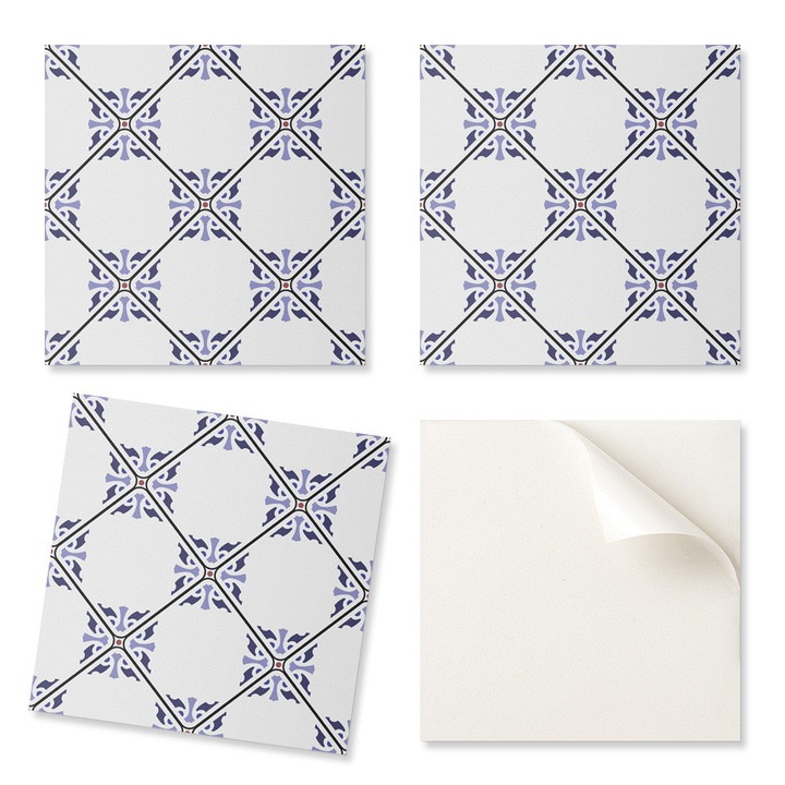 Coloray dekoratív csempék, virágmintás, 20x20cm, 20 darab, nedvességálló