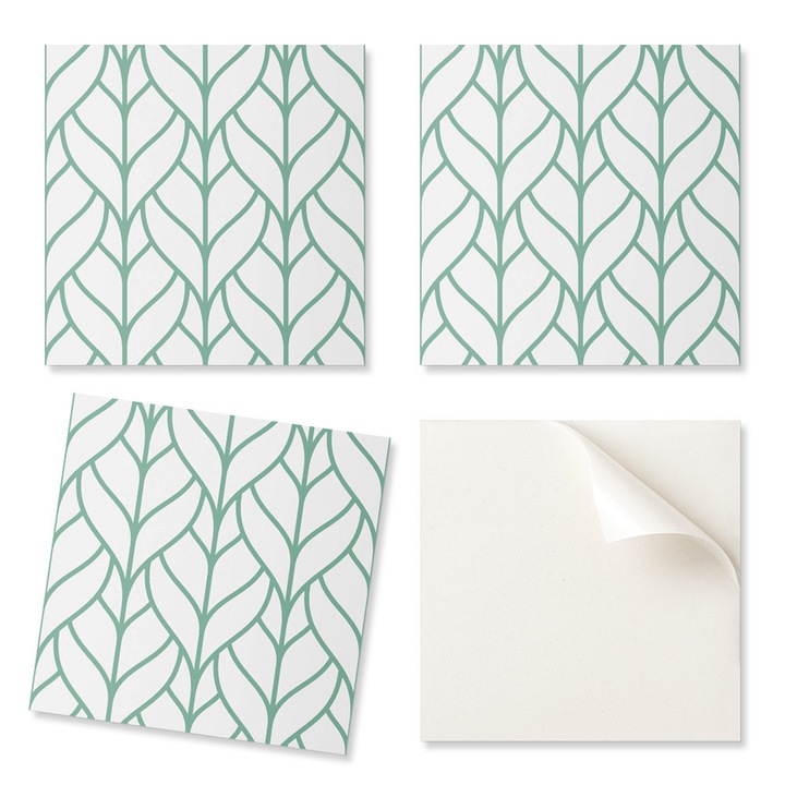 Set Placi Decorative Coloray, model frunze, 9 bucati, 30x30cm