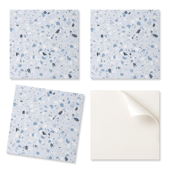 Set 20 Placi Vinilice Coloray 20x20cm, Rezistente la Umiditate, Culori Netezite