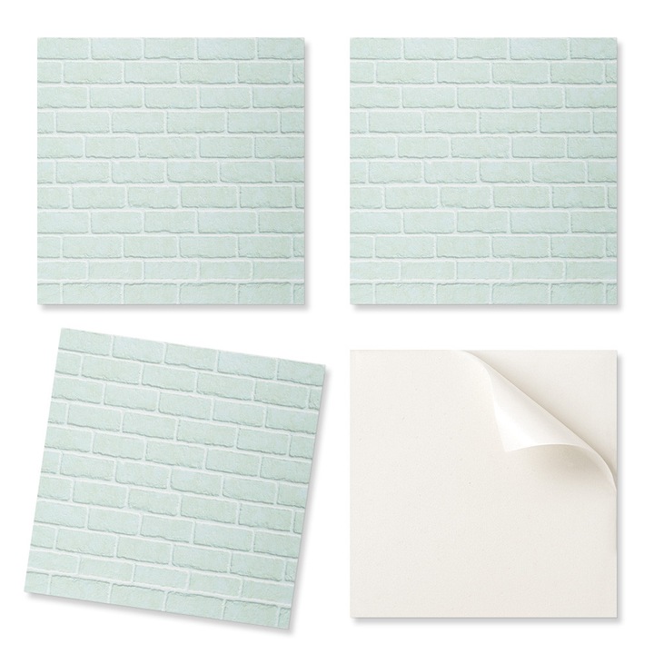 Coloray dekoratív matrica szett, tégla minta, 20x20cm, 20 darab, nedvességálló