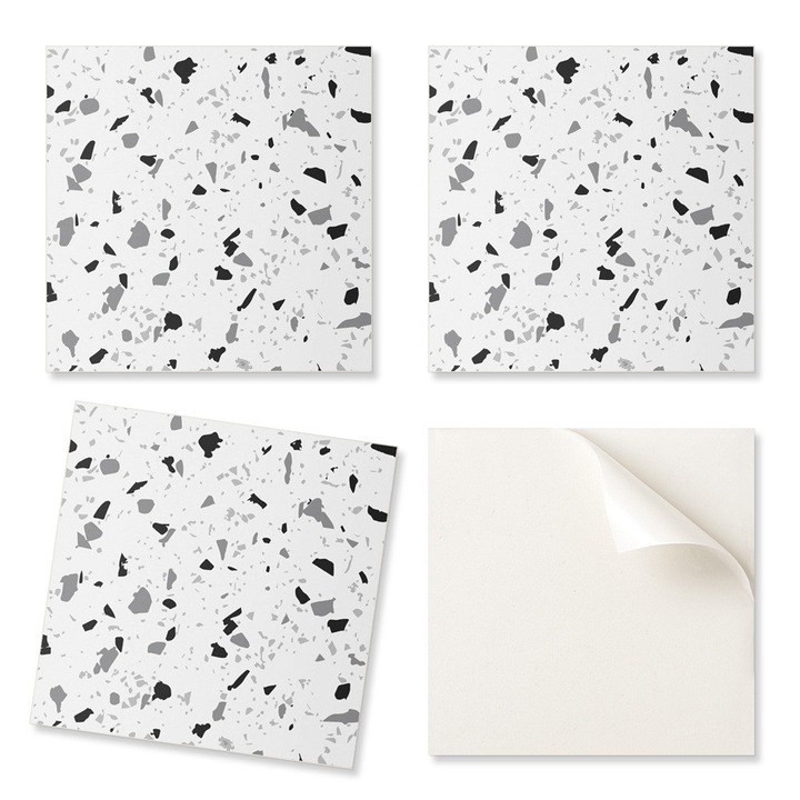 Coloray, absztrakt mintás, 20x20cm, 20 darabos, nedvességálló dekorációs csempe szett