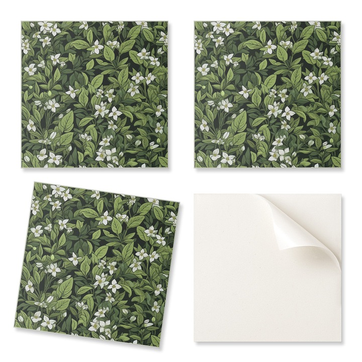 Set 4 placi Decorative Coloray, verde, 50x50 cm, PVC